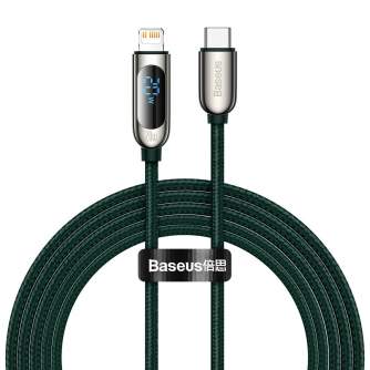 Kabeļi - USB-C kabelis Lightning Baseus displejam, PD, 20 W, 2 m (zaļš) CATLSK-A06 - ātri pasūtīt no ražotāja