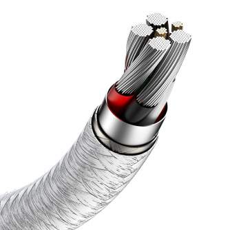 Кабели - USB cable for USB-C Baseus Cafule, 66W, 2m (white) CAKF000202 - быстрый заказ от производителя