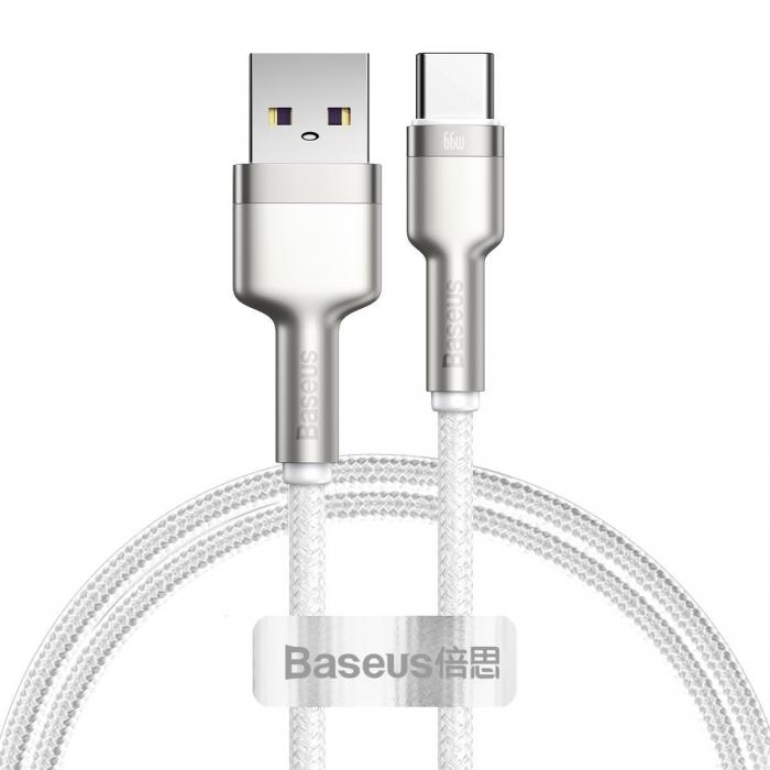 Cables - USB cable for USB-C Baseus Cafule, 66W, 1m (white) CAKF000102 - quick order from manufacturer