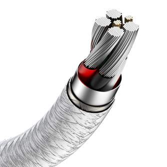 Kabeļi - USB cable for USB-C Baseus Cafule, 66W, 1m (white) CAKF000102 - ātri pasūtīt no ražotāja