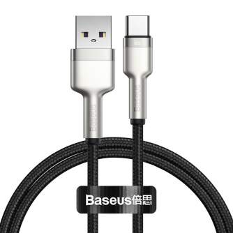 Kabeļi - USB kabelis USB-C Baseus Cafule, 66 W, 1 m (melns) CAKF00010101 - ātri pasūtīt no ražotāja