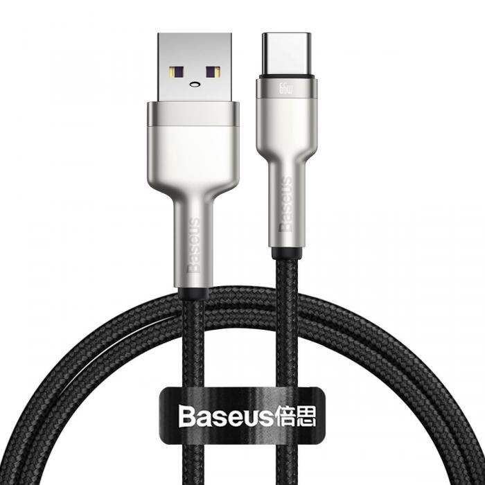 Kabeļi - USB kabelis USB-C Baseus Cafule, 66 W, 1 m (melns) CAKF00010101 - ātri pasūtīt no ražotāja