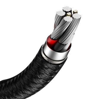 Kabeļi - USB kabelis USB-C Baseus Cafule, 66 W, 1 m (melns) CAKF00010101 - ātri pasūtīt no ražotāja
