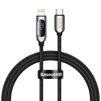 Cables - USB-C cable for Lightning Baseus Display, PD, 20W, 1m (black) CATLSK-01 - quick order from manufacturer