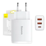 Mobilo tālruņu, planšetdatoru, GPS lādētāji - adowarka sieciowa Baseus Compact Quick Charger, 2xUSB, USB-C, PD, 3A, 30W (biaa) - ātri pasūtīt no ražotājaMobilo tālruņu, planšetdatoru, GPS lādētāji - adowarka sieciowa Baseus Compact Quick Charger, 2xUSB, USB-C, PD, 3A, 30W (biaa) - ātri pasūtīt no ražotāja