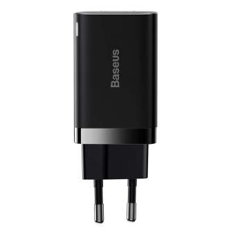 Батарейки и аккумуляторы - Baseus Super Si Pro Quick Charger USB + USB-C 30W (black) CCSUPP-E01 - быстрый заказ от производителя