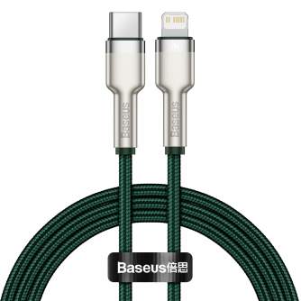 Cables - USB-C cable for Lightning Baseus Cafule, PD, 20W, 1m (green) CATLJK-A06 - quick order from manufacturer