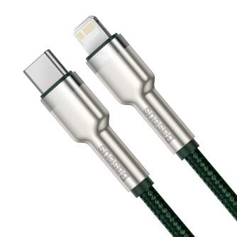 Кабели - USB-C cable for Lightning Baseus Cafule, PD, 20W, 1m (green) CATLJK-A06 - быстрый заказ от производителя