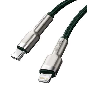 Кабели - USB-C cable for Lightning Baseus Cafule, PD, 20W, 1m (green) CATLJK-A06 - быстрый заказ от производителя