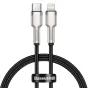 Cables - USB-C cable for Lightning Baseus Cafule, PD, 20W, 0,25m (black) CATLJK-01 - quick order from manufacturer