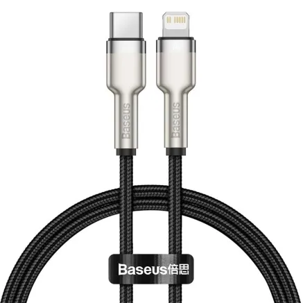 USB-C cable for Lightning Baseus Cafule, PD, 20W, 0,25m (black) CATLJK-01