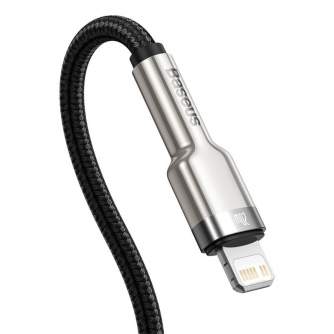 Kabeļi - USB-C kabelis Lightning Baseus Cafule, PD, 20W, 0,25m (melns) CATLJK-01 - ātri pasūtīt no ražotāja