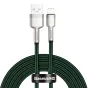 Vairs neražo - USB cable for Lightning Baseus Cafule, 2.4A, 2m (green) CALJK-B06