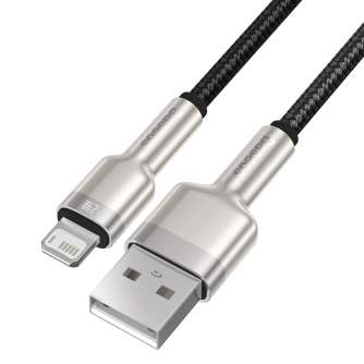 Cables - USB cable for Lightning Baseus Cafule, 2.4A, 0,25m (black) CALJK-01 - quick order from manufacturer