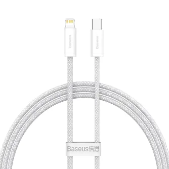 Кабели - Baseus Dynamic USB-C cable for Lightning, 23W, 1m (white) CALD000002 - быстрый заказ от производителя