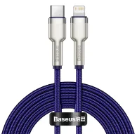 Kabeļi - Baseus Cafule Series USB-C cable for Lightning, 20W, 2m (purple) CATLJK-B05 - ātri pasūtīt no ražotājaKabeļi - Baseus Cafule Series USB-C cable for Lightning, 20W, 2m (purple) CATLJK-B05 - ātri pasūtīt no ražotāja