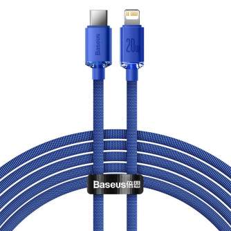 Baseus Crystal Shine cable USB-C to Lightning, 20W, PD, 2m (blue) CAJY000303