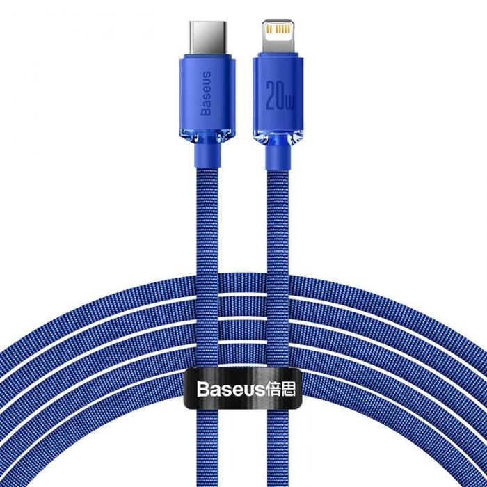 Кабели - Baseus Crystal Shine cable USB-C to Lightning, 20W, PD, 2m (blue) CAJY000303 - быстрый заказ от производителя