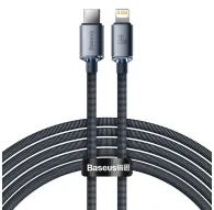 Кабели - Кабель Baseus Crystal Shine USB-C to Lightning, 20 Вт, PD, 2 м (черный) CAJY000301 - быстрый заказ от производителяКабели - Кабель Baseus Crystal Shine USB-C to Lightning, 20 Вт, PD, 2 м (черный) CAJY000301 - быстрый заказ от производителя