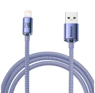 Cables - Baseus Crystal Shine cable USB to Lightning, 2.4A, 2m (purple) CAJY000105 - quick order from manufacturerCables - Baseus Crystal Shine cable USB to Lightning, 2.4A, 2m (purple) CAJY000105 - quick order from manufacturer