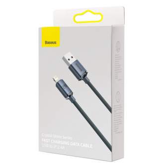 Кабели - Baseus Crystal Shine cable USB to Lightning, 2.4A, 1.2m (black) CAJY000001 - быстрый заказ от производителя