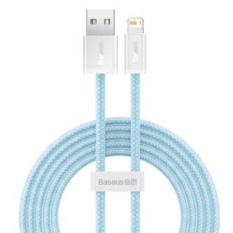Кабели - Baseus Динамический кабель USB - Lightning, 2,4A, 2 м (синий) CALD000503 - быстрый заказ от производителя