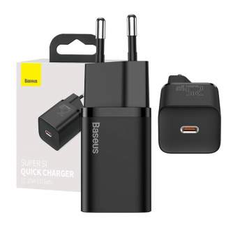 Batteries and chargers - Baseus Super Si Quick Charger 1C 25W (black) CCSP020101 - quick order from manufacturer