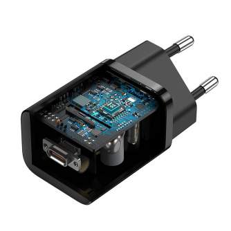 Baterijas, akumulatori un lādētāji - Baseus Super Si Quick Charger 1C 25W (black) CCSP020101 - ātri pasūtīt no ražotāja