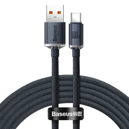 Baseus Crystal Shine cable USB to USB-C, 100W, 1.2m (black) CAJY000401
