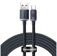 Кабели - Baseus Crystal Shine cable USB to USB-C, 100W, 1.2m (black) CAJY000401 - быстрый заказ от производителяКабели - Baseus Crystal Shine cable USB to USB-C, 100W, 1.2m (black) CAJY000401 - быстрый заказ от производителя