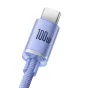 Cables - Baseus Crystal Shine cable USB to USB-C, 5A, 1.2m (purple) CAJY000405 - quick order from manufacturer