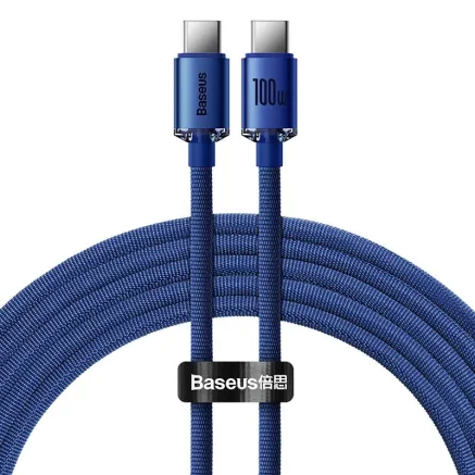 Baseus Crystal Shine cable USB-C to USB-C, 100W, 1.2m (blue) CAJY000603