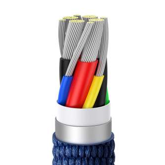 Kabeļi - Baseus Crystal Shine cable USB-C to USB-C, 100W, 1.2m (blue) CAJY000603 - ātri pasūtīt no ražotāja