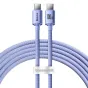 Cables - Baseus Crystal Shine cable USB-C to USB-C, 100W, 1.2m (purple) CAJY000605 - quick order from manufacturer