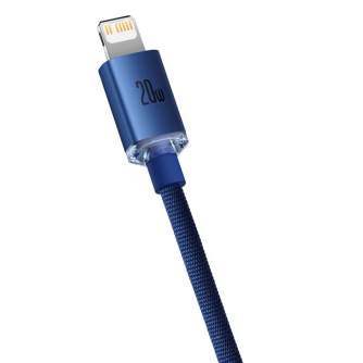 Cables - Baseus Crystal cable USB-C to Lightning, 20W, 1.2m (blue) CAJY000203 - quick order from manufacturer