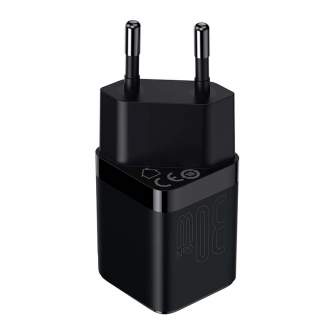 Kabeļi - Baseus GAN3 Fast Charger 1C 30W (black) CCGN010101 - ātri pasūtīt no ražotāja