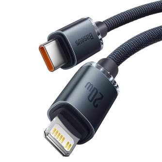 Кабели - Baseus Crystal cable USB-C to Lightning, 20W, PD, 1.2m (black) CAJY000201 - быстрый заказ от производителя