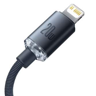 Кабели - Baseus Crystal cable USB-C to Lightning, 20W, PD, 1.2m (black) CAJY000201 - быстрый заказ от производителя