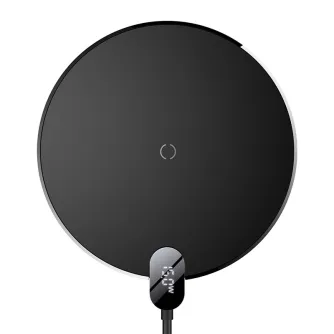 Datu Kabeļi - Inductive wireless charger Baseus Digital LED 15W (black) CCED000001 - ātri pasūtīt no ražotāja