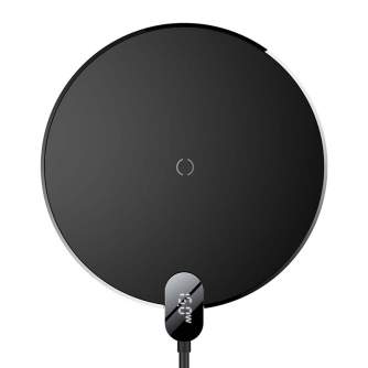 Cables - Inductive wireless charger Baseus Digital LED 15W (black) CCED000001 - quick order from manufacturer