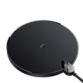 Кабели - Inductive wireless charger Baseus Digital LED 15W (black) CCED000001 - быстрый заказ от производителя