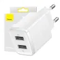 Mobilo tālruņu, planšetdatoru, GPS lādētāji - Baseus Compact Quick Charger, 2x USB, 10.5W (white) CCXJ010202 - ātri pasūtīt no ražotāja