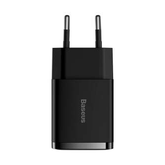 Batteries and chargers - Baseus Compact Quick Charger, 2x USB, 10.5W (black) CCXJ010201 - quick order from manufacturer