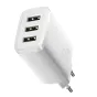 Telefonų, planšetinių kompiuterių ir GPS įkrovikliai - Baseus Compact Quick Charger, 3x USB, 17W (White) CCXJ020102 - купить сег