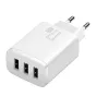 Telefonų, planšetinių kompiuterių ir GPS įkrovikliai - Baseus Compact Quick Charger, 3x USB, 17W (White) CCXJ020102 - купить сег