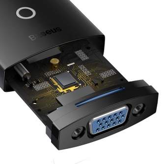 Sortimenta jaunumi - Baseus Lite Series HDMI to VGA adapter with audio (black) WKQX010101 - ātri pasūtīt no ražotāja