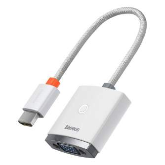 Sortimenta jaunumi - Baseus Lite Series HDMI to VGA adapter with audio (white) WKQX010102 - ātri pasūtīt no ražotāja