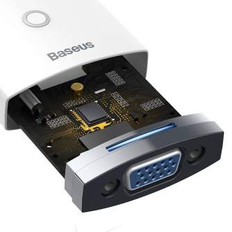 Sortimenta jaunumi - Baseus Lite Series HDMI to VGA adapter without audio (white) WKQX010002 - ātri pasūtīt no ražotāja