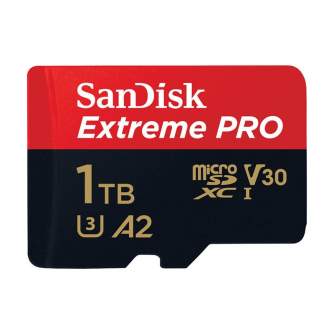 New products - Memory card SANDISK EXTREME PRO microSDXC 1TB 200/140 MB/s UHS-I U3 (SDSQXCD-1T00-GN6MA) SDSQXCD-1T00-GN6MA - quick order from manufacturer