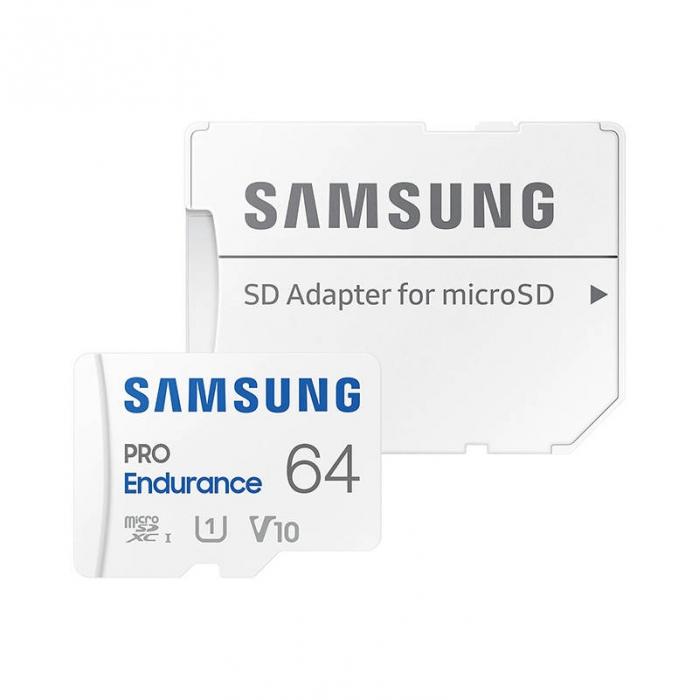 Sortimenta jaunumi - Memory card Samsung Pro Endurance 64GB + adapter (MB-MJ64KA/EU) MB-MJ64KA/EU - ātri pasūtīt no ražotāja